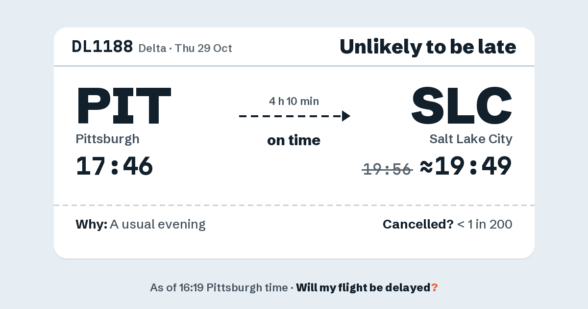 Link preview: DL1188 lands about 19:49