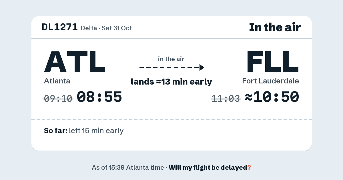 Link preview: DL1271 lands about 10:50