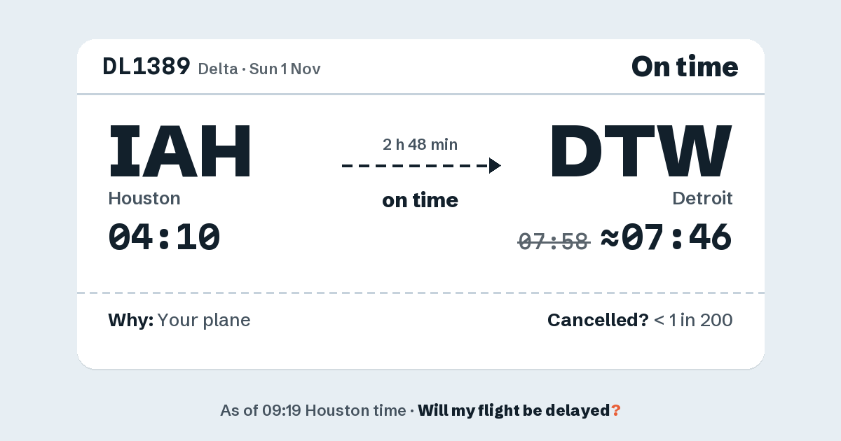 Link preview: DL1389 lands about 07:46