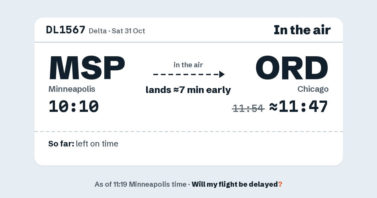 Link preview: DL1567 lands about 11:47