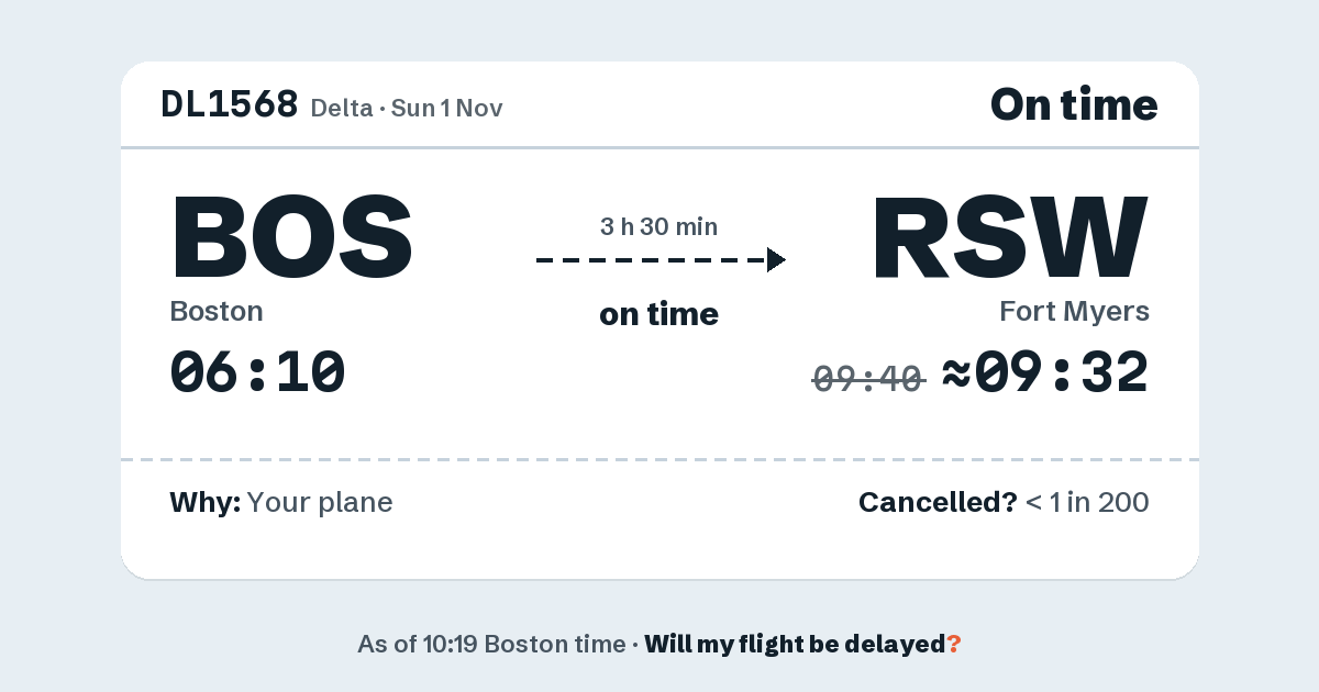 Link preview: DL1568 lands about 09:32
