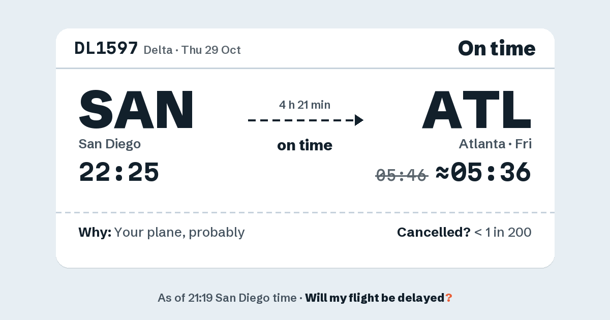 Link preview: DL1597 lands about 05:36