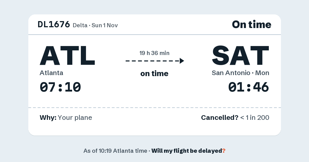 Link preview: DL1676 lands about 01:42