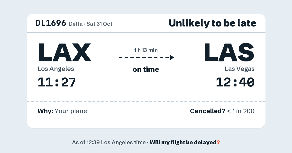 Link preview: DL1696 lands about 12:37