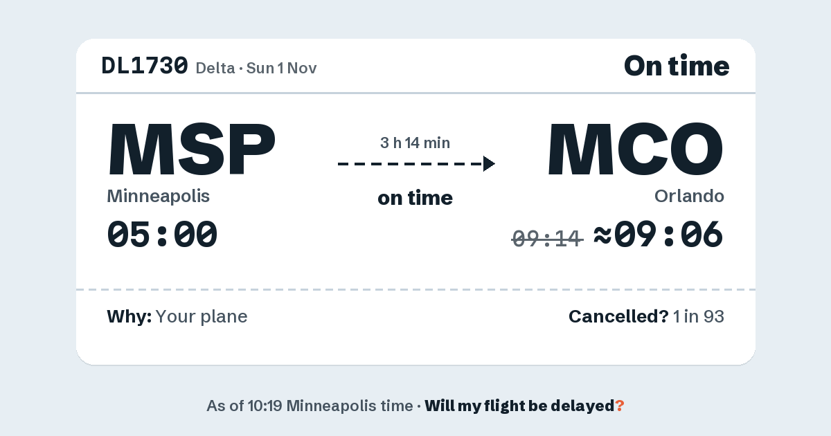 Link preview: DL1730 lands about 09:06