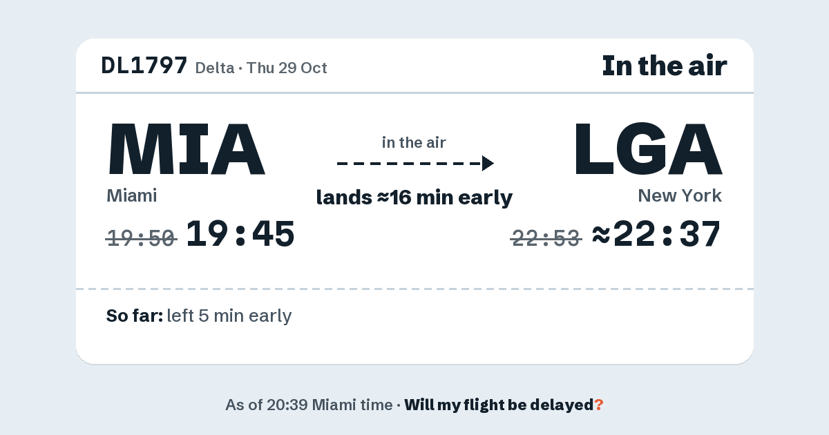 Link preview: DL1797 lands about 22:37