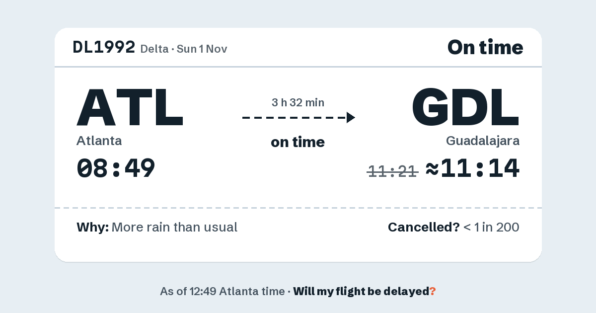 Link preview: DL1992 lands about 11:14