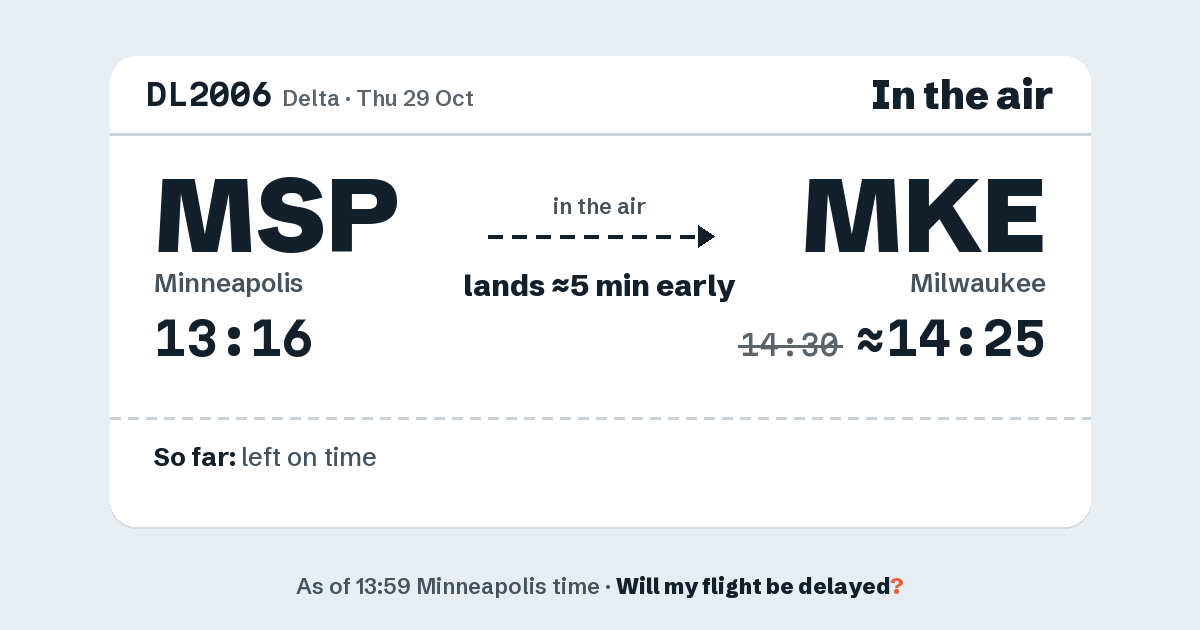 Link preview: DL2006 lands about 14:25