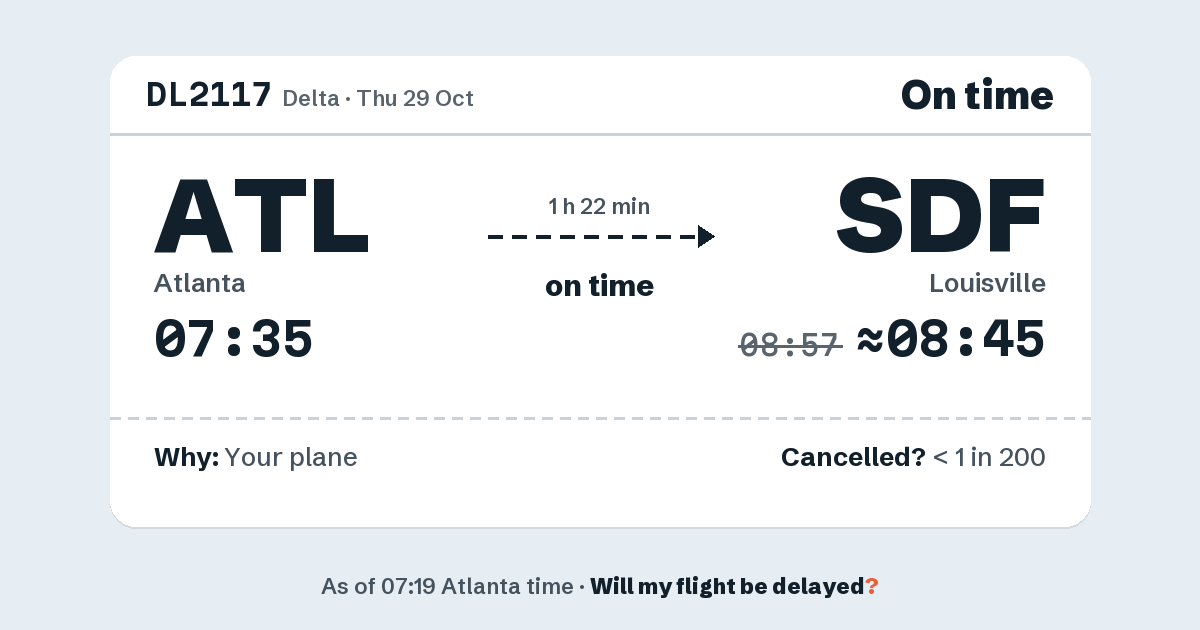 Link preview: DL2117 lands about 08:45