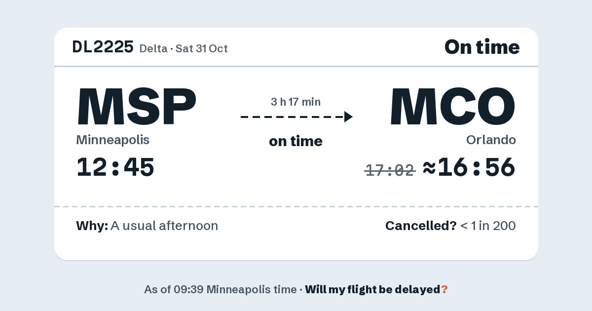 Link preview: DL2225 lands about 16:56