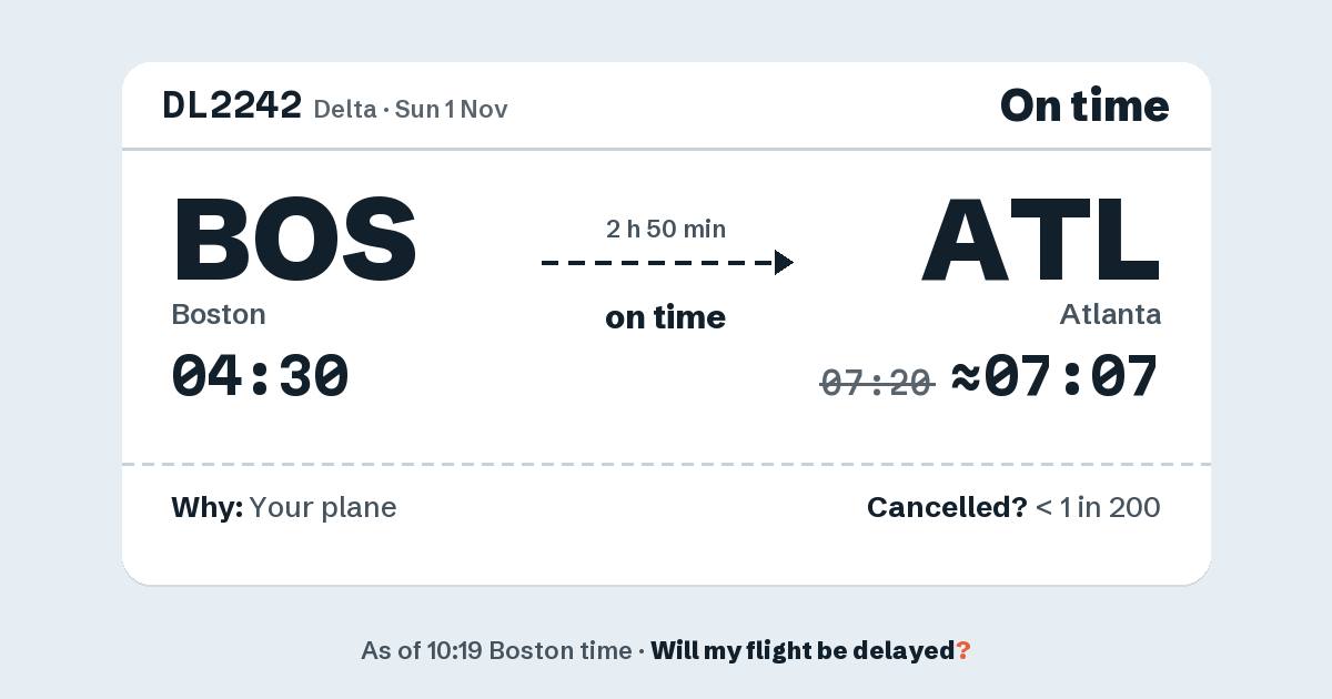 Link preview: DL2242 lands about 07:07