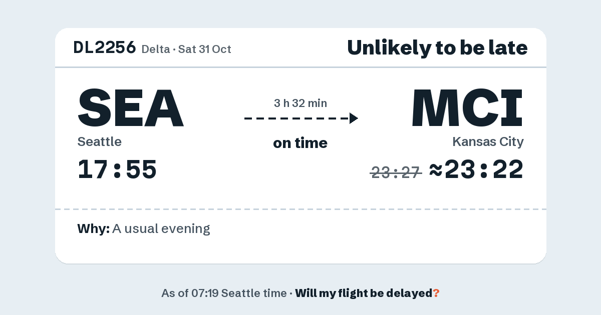 Link preview: DL2256 lands about 23:22