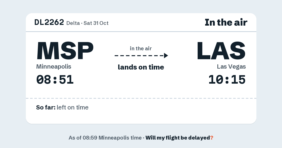 Link preview: DL2262 lands about 10:14