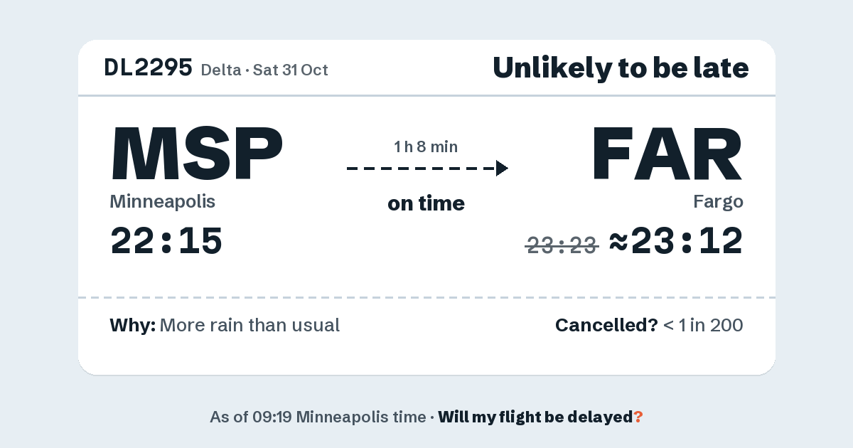 Link preview: DL2295 lands about 23:12