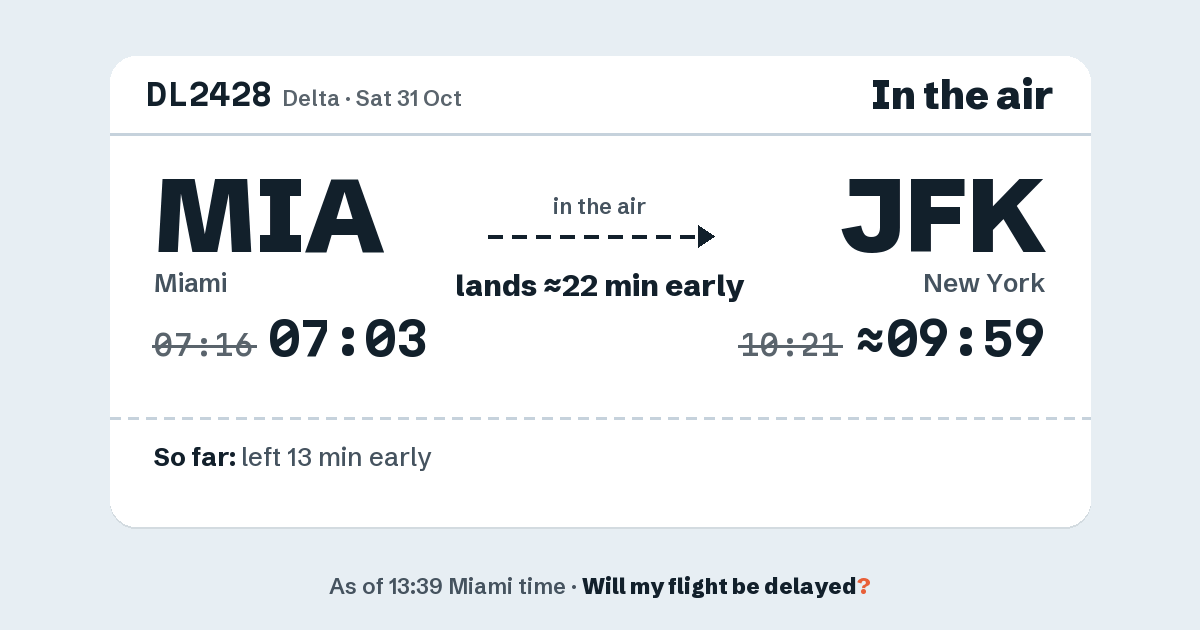 Link preview: DL2428 lands about 09:59