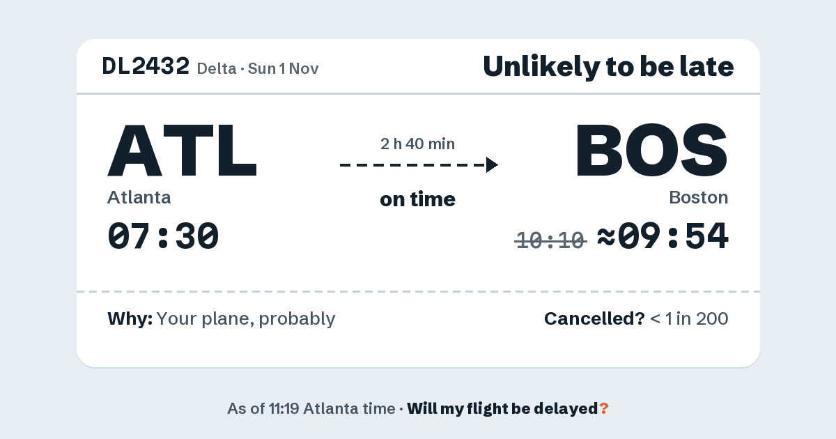 Link preview: DL2432 lands about 09:54