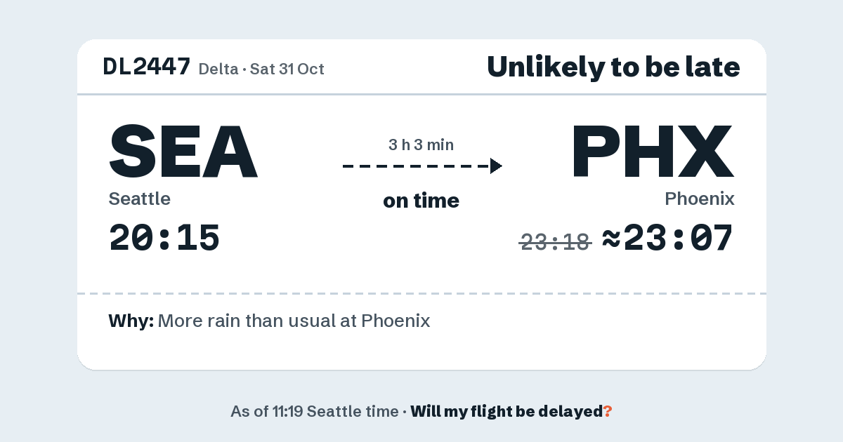 Link preview: DL2447 lands about 23:07