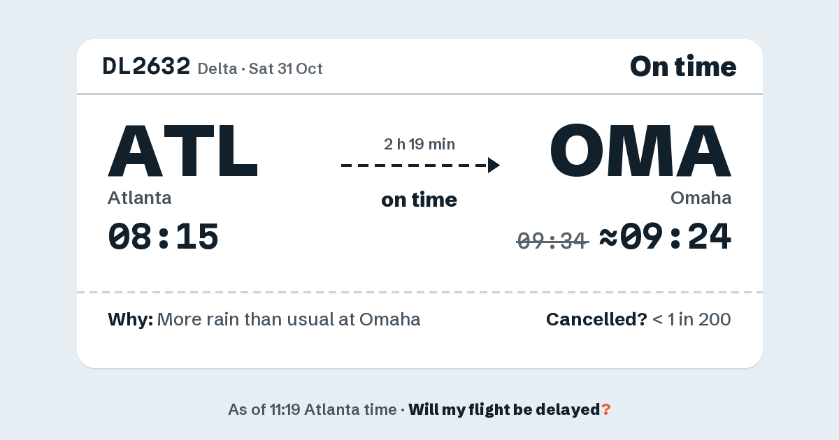 Link preview: DL2632 lands about 09:24