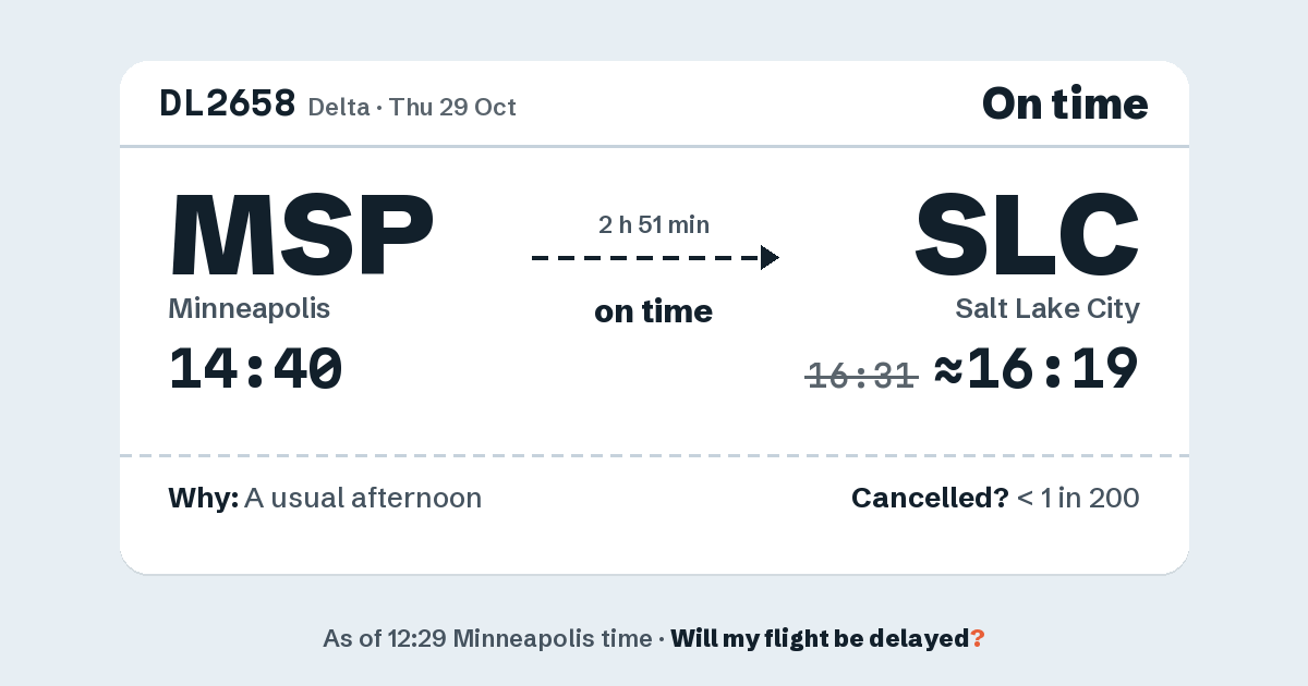 Link preview: DL2658 lands about 16:19
