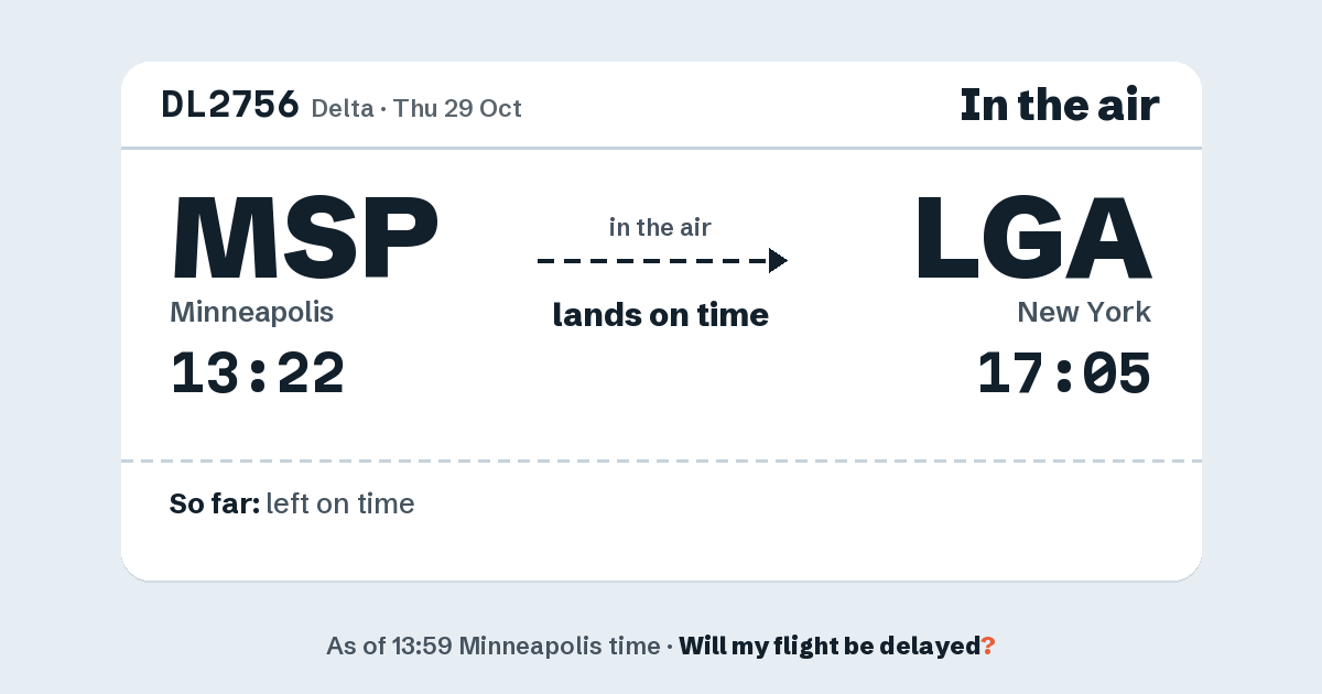 Link preview: DL2756 lands about 17:07