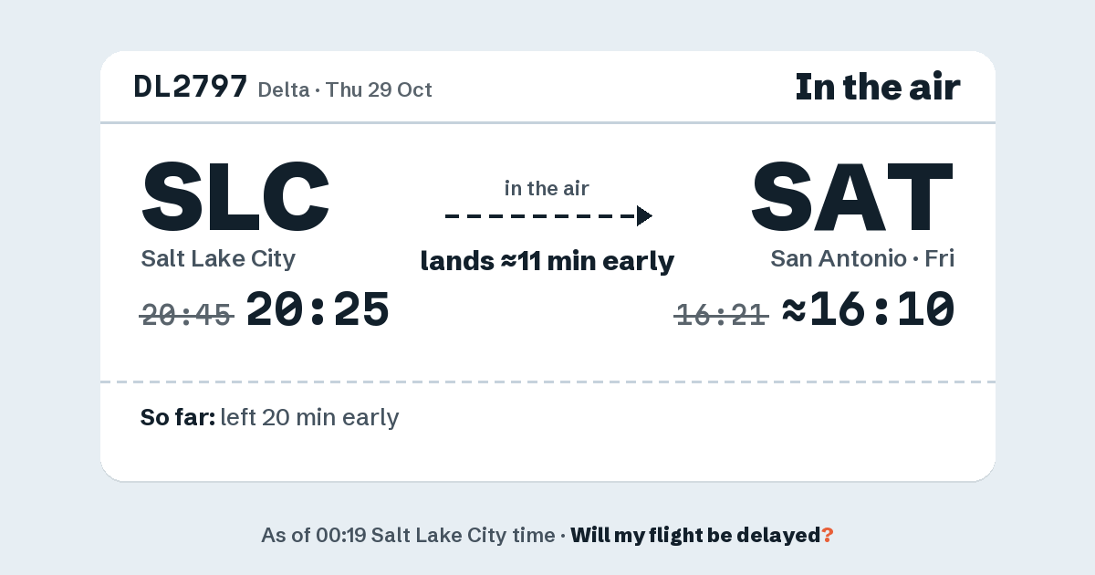 Link preview: DL2797 lands about 16:10