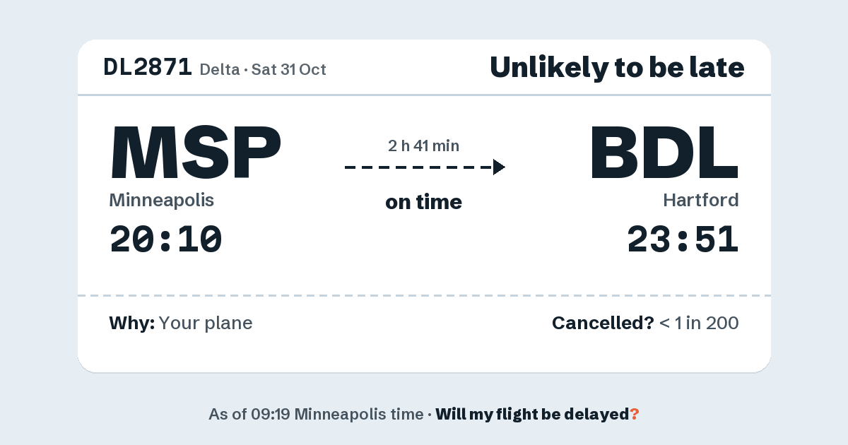 Link preview: DL2871 lands about 23:49