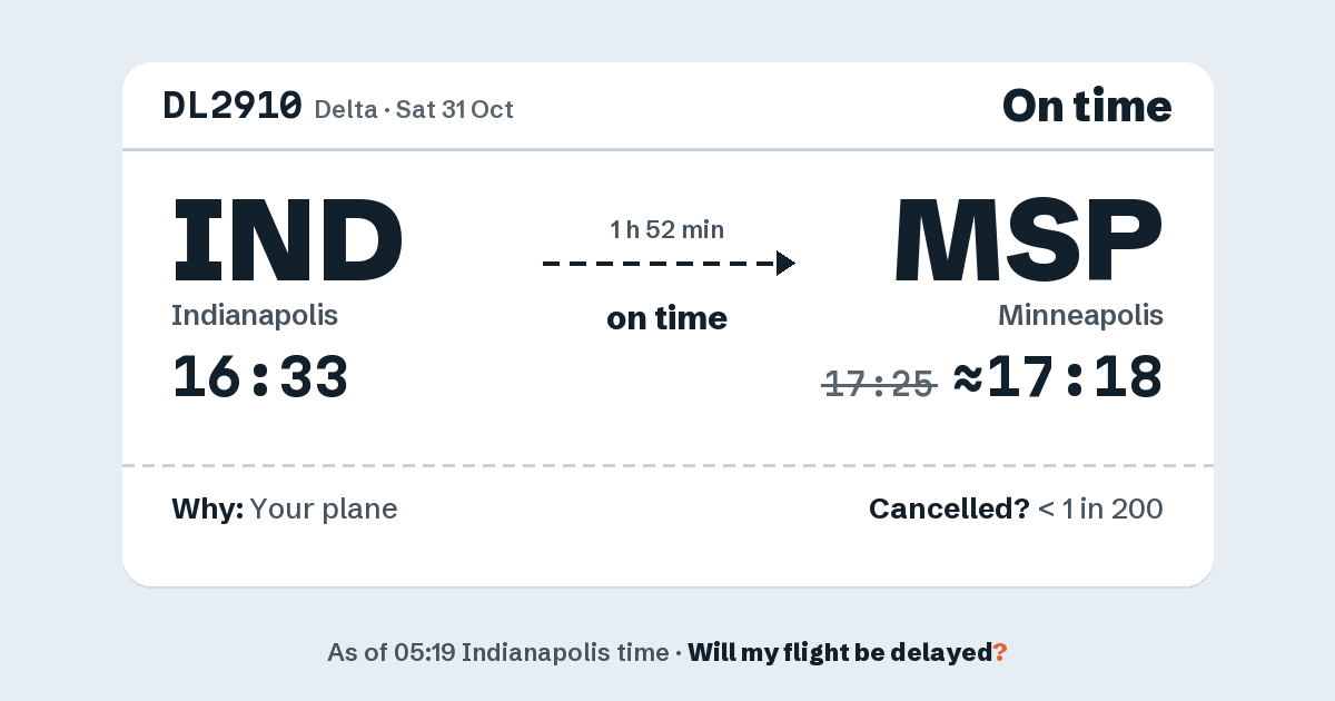 Link preview: DL2910 lands about 17:18