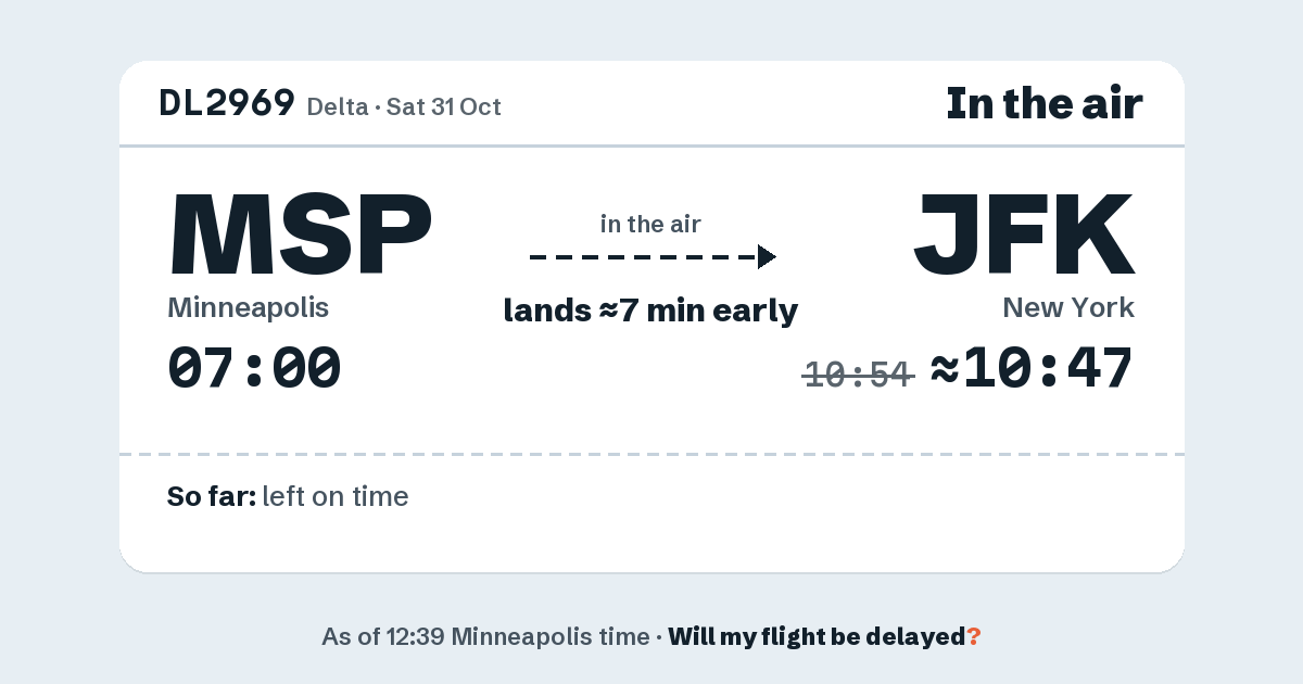 Link preview: DL2969 lands about 10:47