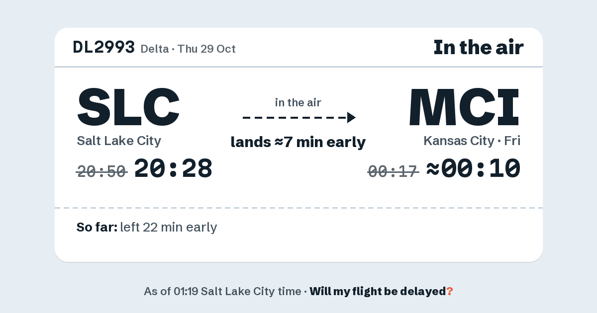 Link preview: DL2993 lands about 00:10