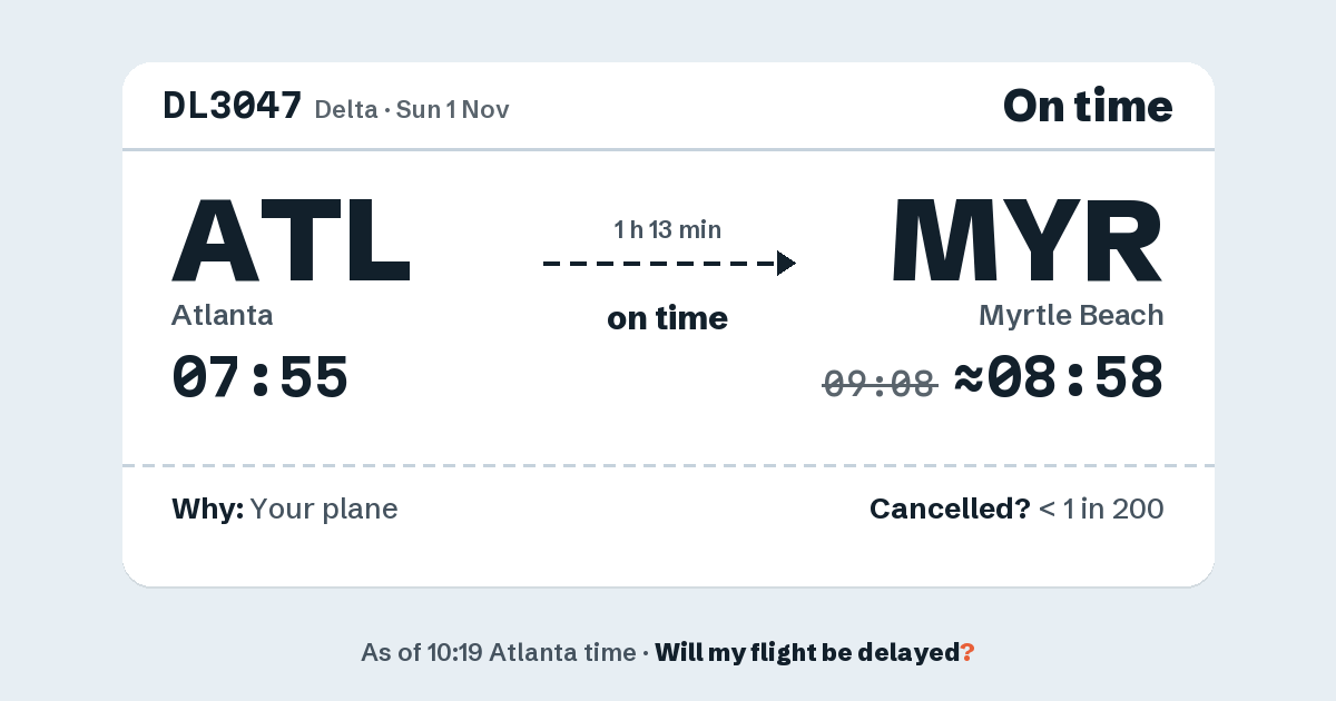 Link preview: DL3047 lands about 08:58