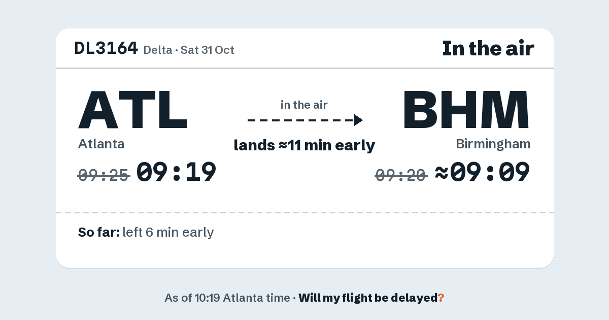 Link preview: DL3164 lands about 09:09