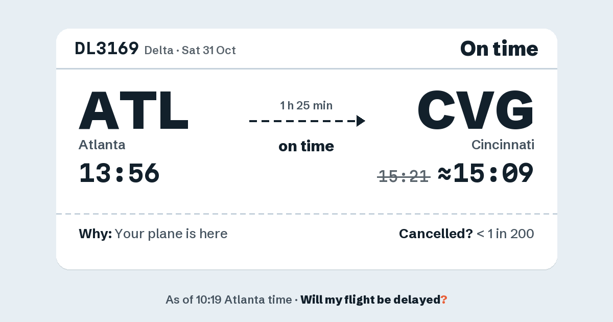 Link preview: DL3169 lands about 15:09