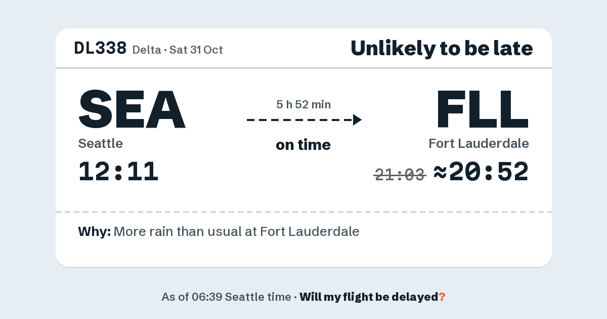 Link preview: DL338 lands about 20:52