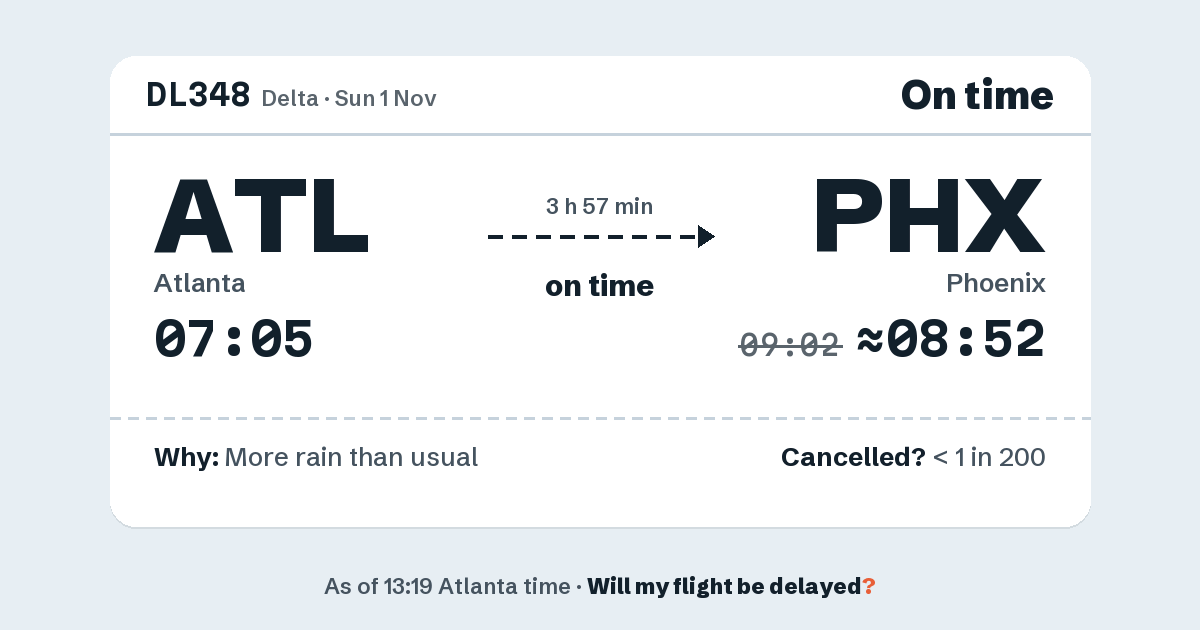 Link preview: DL348 lands about 08:52