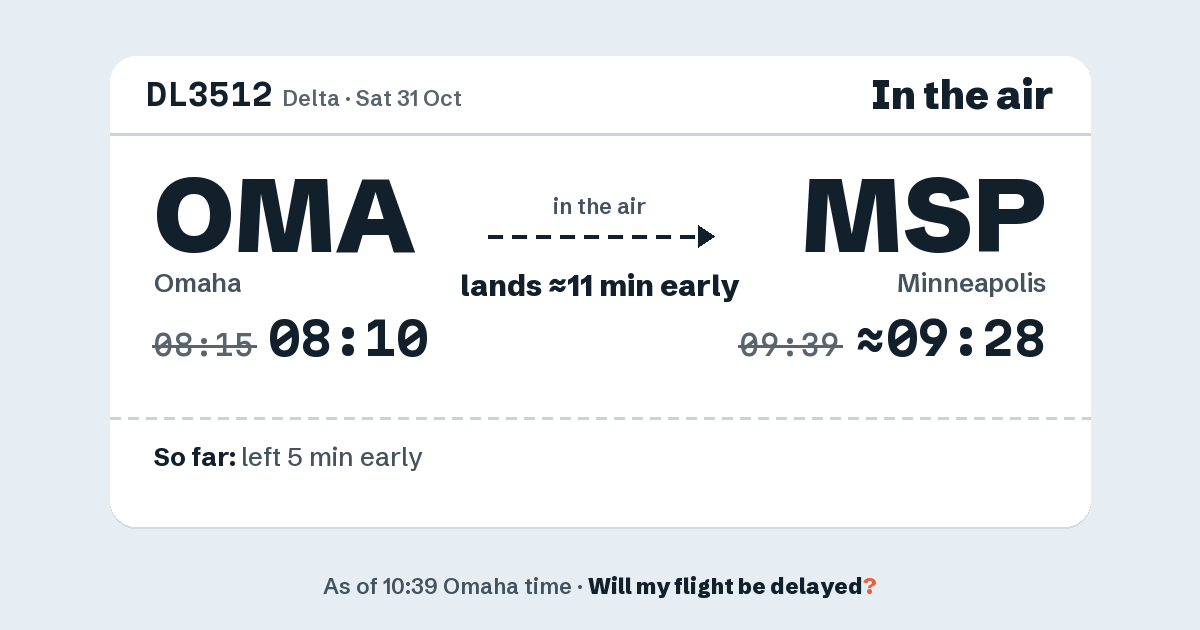 Link preview: DL3512 lands about 09:28