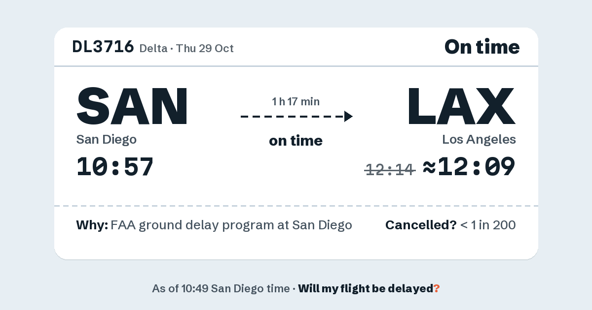 Link preview: DL3716 lands about 12:09