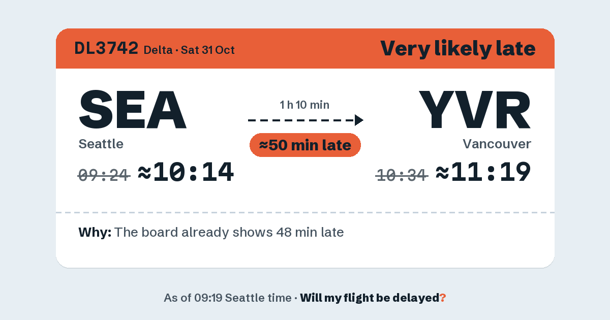 Link preview: DL3742 lands about 11:20