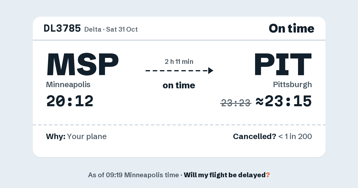 Link preview: DL3785 lands about 23:15