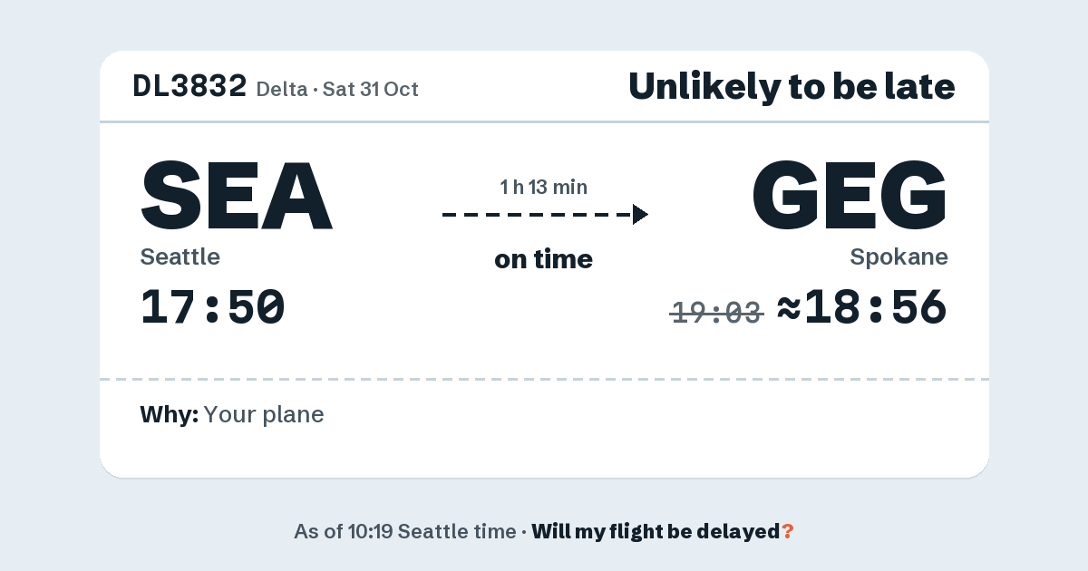 Link preview: DL3832 lands about 18:56