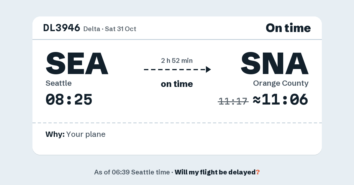 Link preview: DL3946 lands about 11:06
