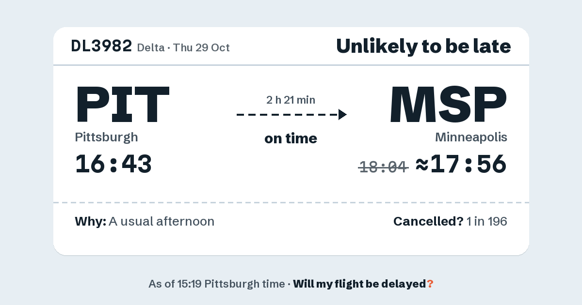 Link preview: DL3982 lands about 17:56