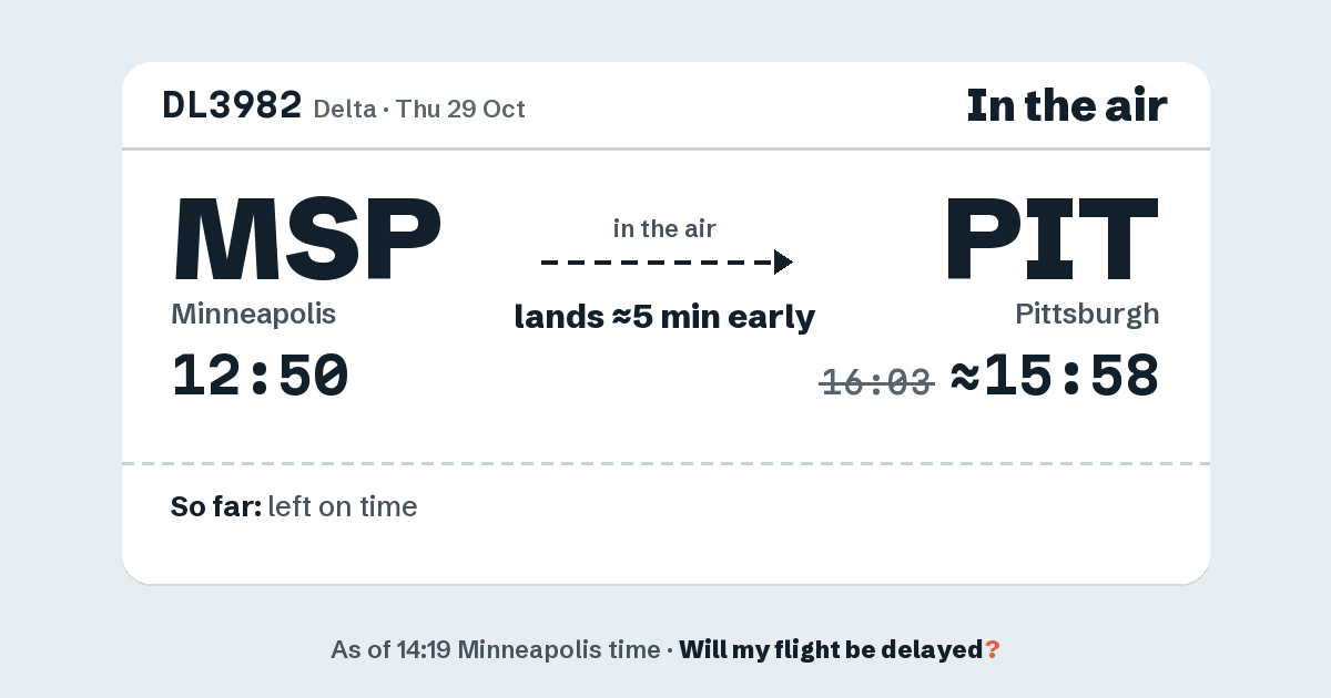 Link preview: DL3982 lands about 15:58
