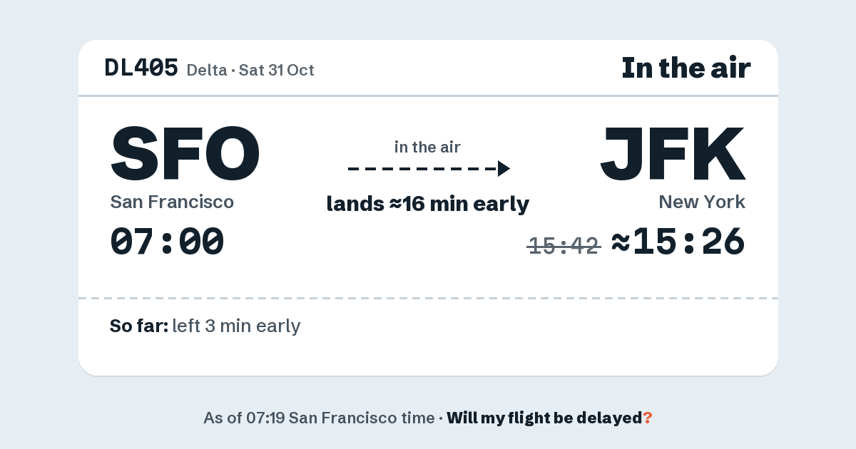 Link preview: DL405 lands about 15:26