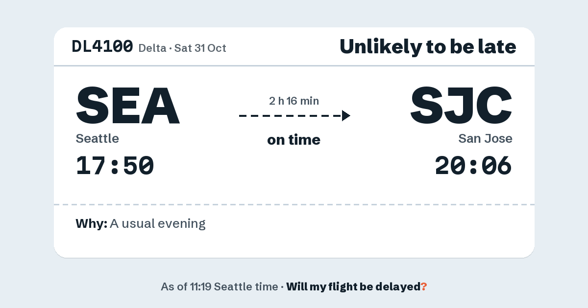 Link preview: DL4100 lands about 20:02