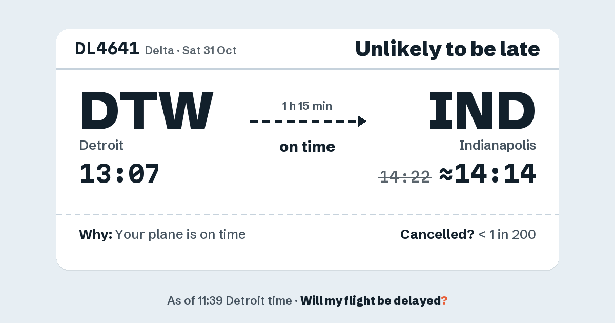 Link preview: DL4641 lands about 14:14