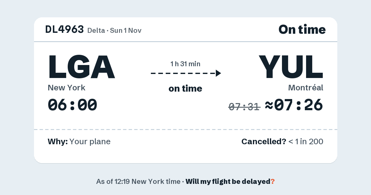 Link preview: DL4963 lands about 07:26