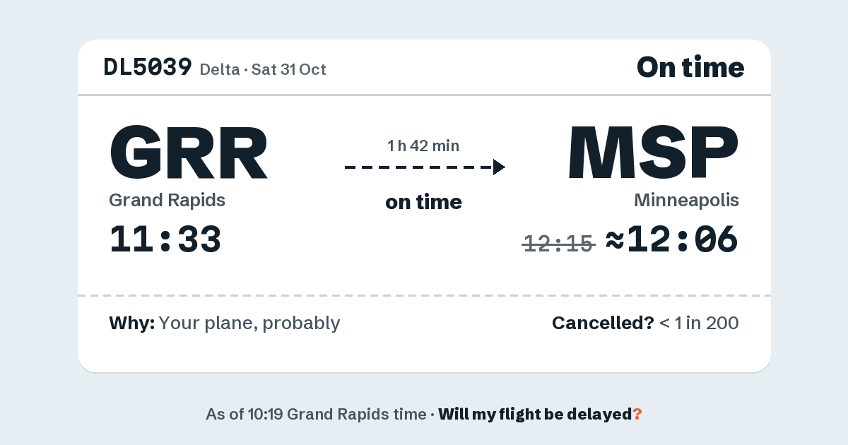 Link preview: DL5039 lands about 12:06
