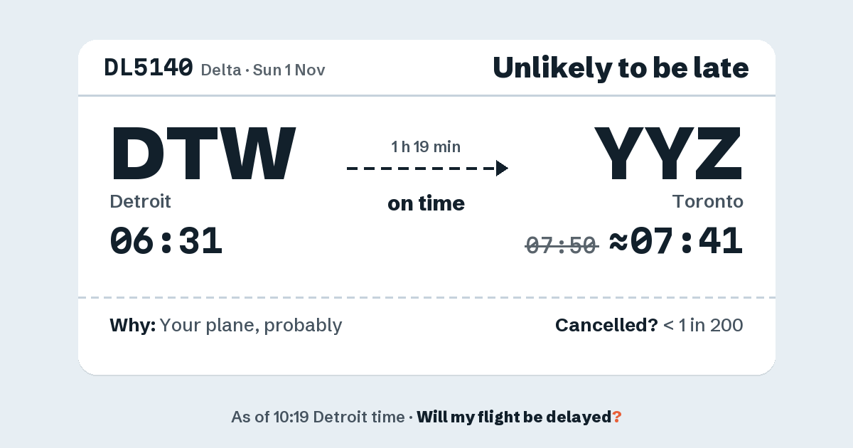 Link preview: DL5140 lands about 07:41