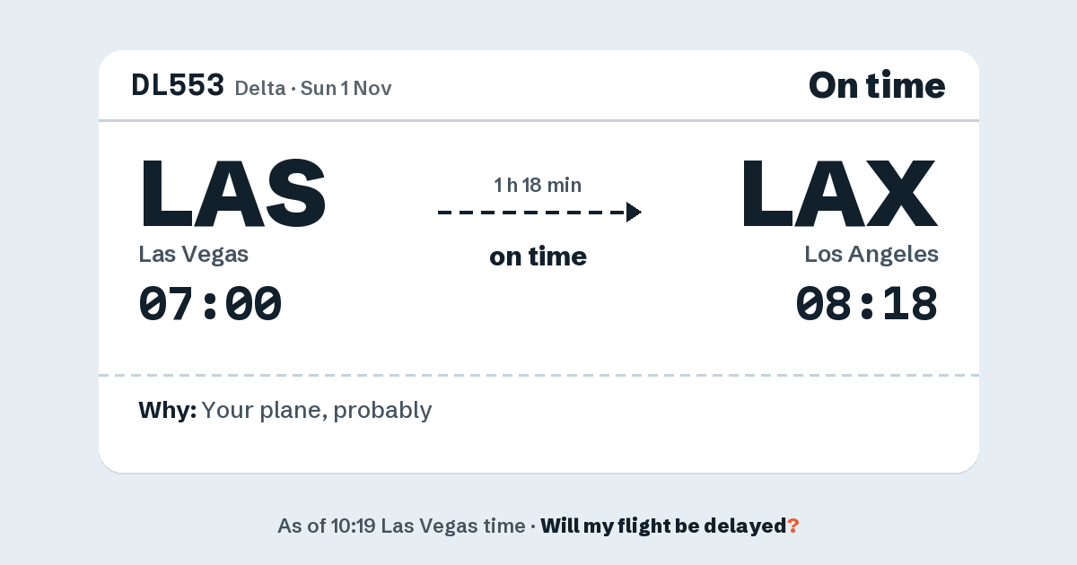 Link preview: DL553 lands about 08:14