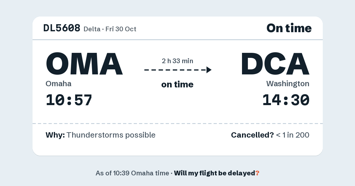 Link preview: DL5608 lands about 14:26